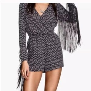 H&M loves Coachella Romper with Fringe Sleeves